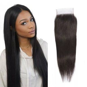 lace closure human hair wig 4x4